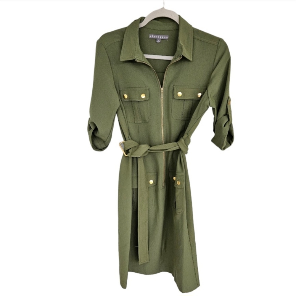 Sharagana | Women's Martini Olive Green Dress Size 4